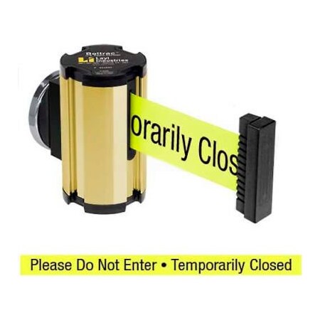 Lavi Industries Magnetic Retractable Belt Barrier, Gold Case W/7' Neon Yellow "Do Not Enter" Belt 50-3010MG/GD/FY/S7
